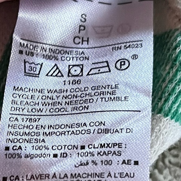 Old Navy tie front green striped cotton sweater - Picture 11 of 13